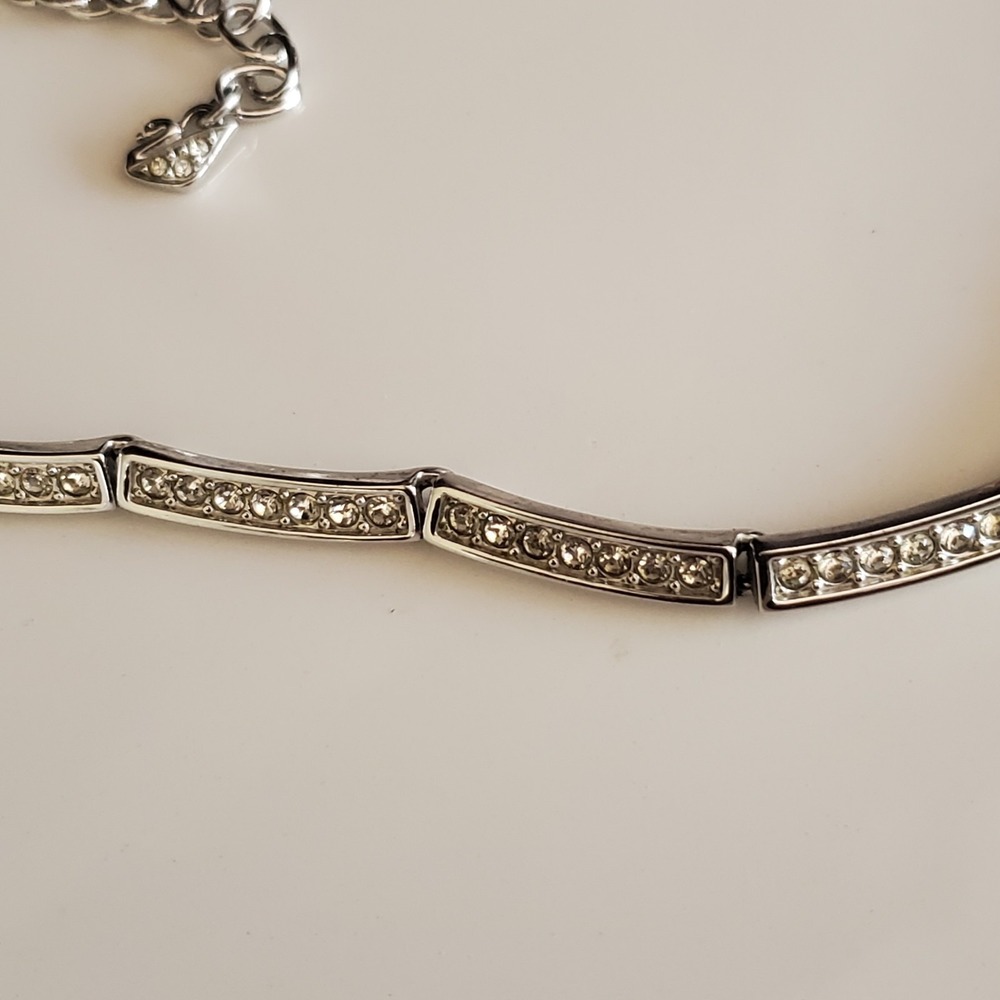 Swarovski Silver Crystal Link Necklace - Picture 7 of 11